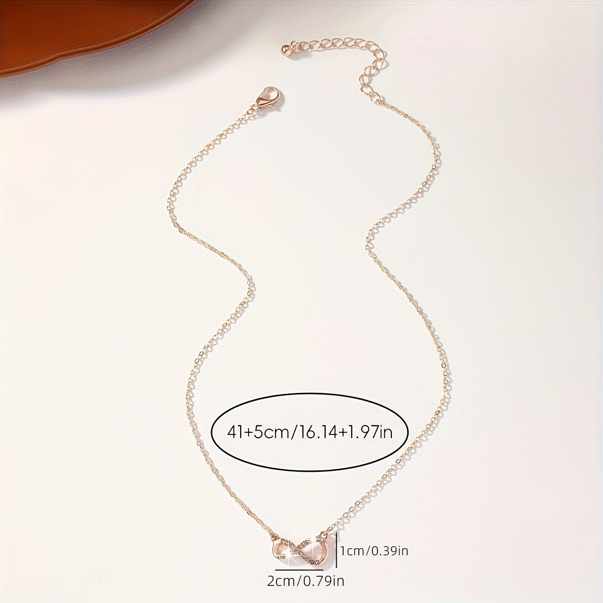 Luxurious Infinity Rhinestone Pendant Necklace - Shiny Chain, Exquisite Design, Durable Construction, Perfect Gift for Women, Anniversary, Birthday, or Valentine's Day