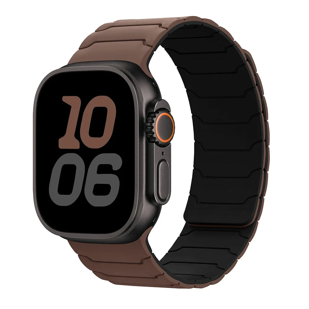 سوار لساعة Apple Watch ultra 2 مقاس 49 مم 45 مم 44 مم 40 مم 42 مم 46 مم 41 مم 38 مم سوار سيليكون مغناطيسي لساعة IWatch Series 10 SE 9 8 7 
