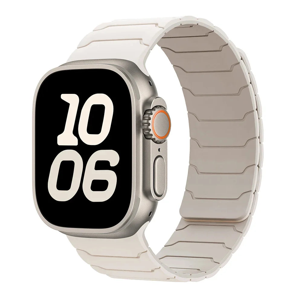 سوار لساعة Apple Watch ultra 2 مقاس 49 مم 45 مم 44 مم 40 مم 42 مم 46 مم 41 مم 38 مم سوار سيليكون مغناطيسي لساعة IWatch Series 10 SE 9 8 7 