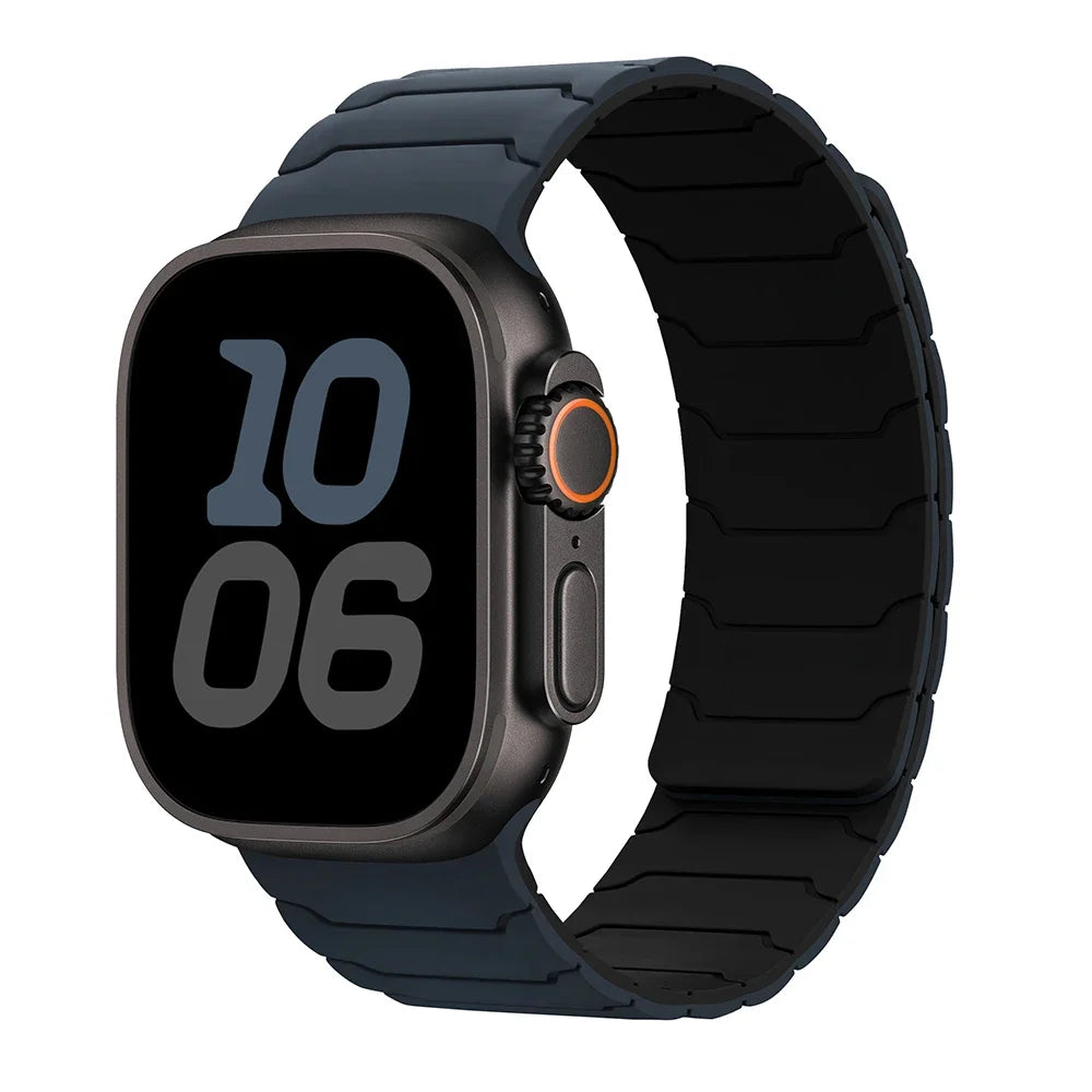 سوار لساعة Apple Watch ultra 2 مقاس 49 مم 45 مم 44 مم 40 مم 42 مم 46 مم 41 مم 38 مم سوار سيليكون مغناطيسي لساعة IWatch Series 10 SE 9 8 7 