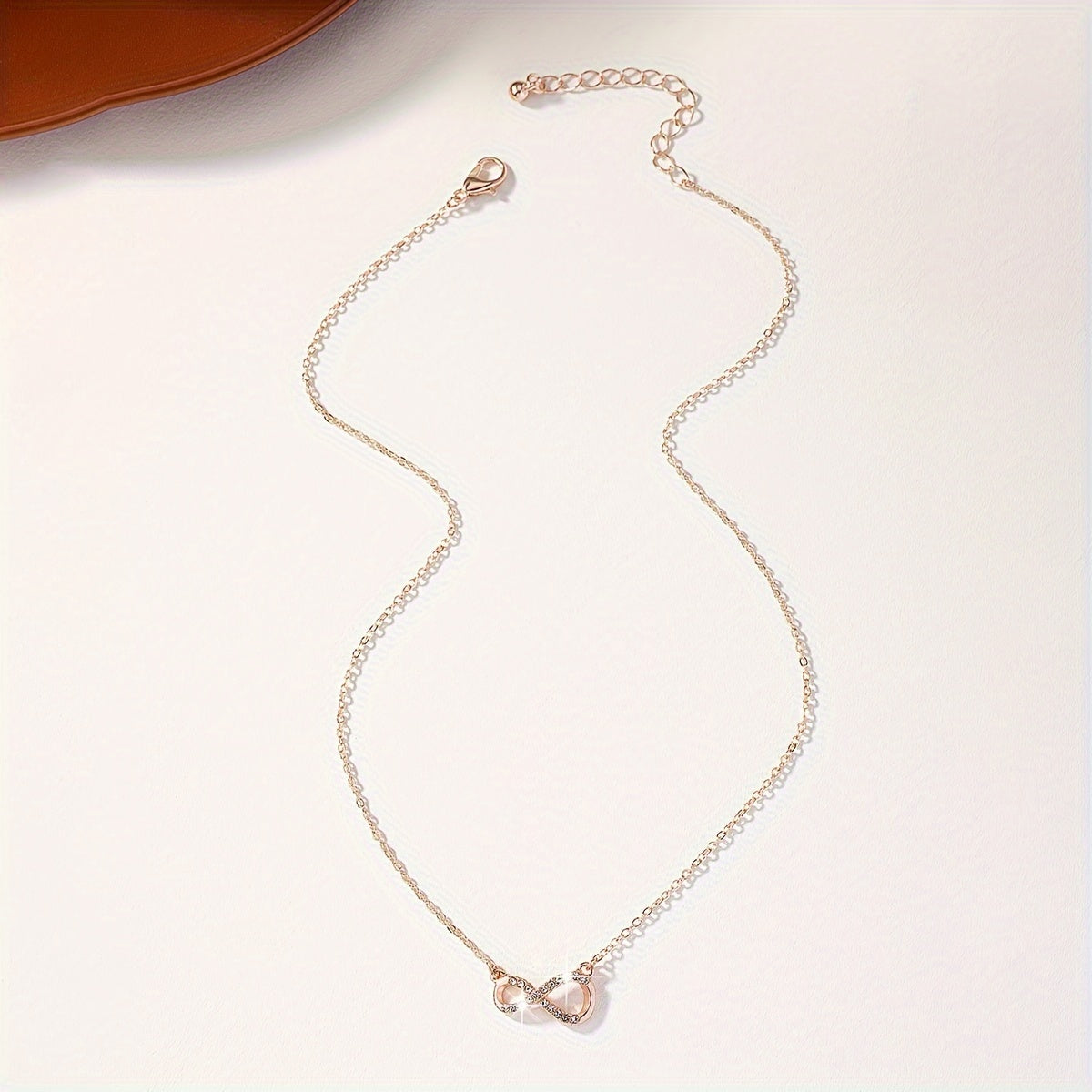 Luxurious Infinity Rhinestone Pendant Necklace - Shiny Chain, Exquisite Design, Durable Construction, Perfect Gift for Women, Anniversary, Birthday, or Valentine's Day
