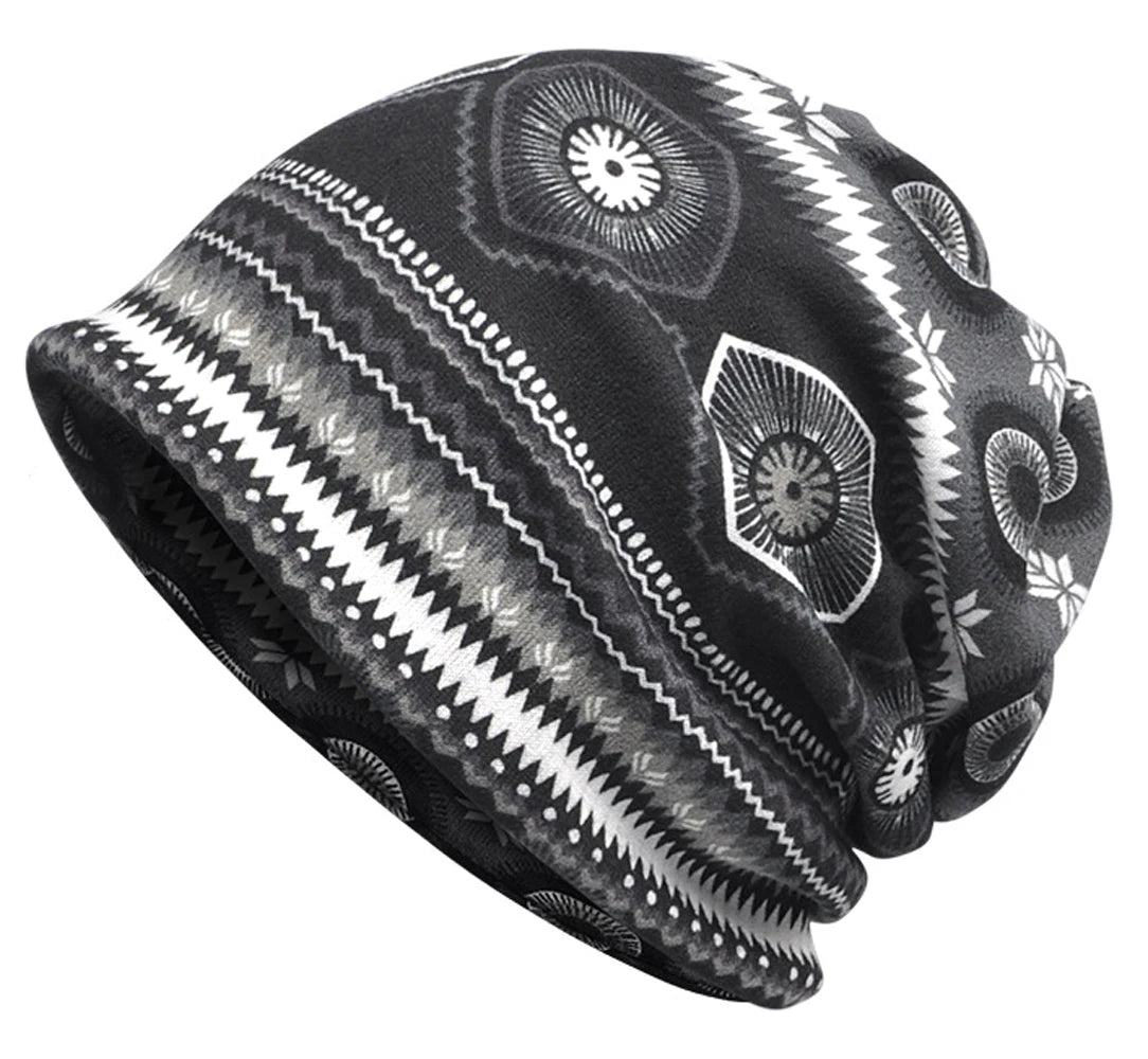 Graffiti scarf dual purpose hood,High quality of female and Men's cap, Baotou Hat, breathable sleeping hat,Striped Bohemian hat