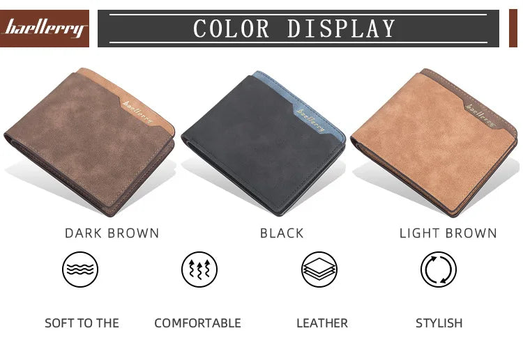 2024 Men Wallets Name Engraving Fashion Short Male Purse Simple Card Holder High Quality Male Purse For Boy Carteria
