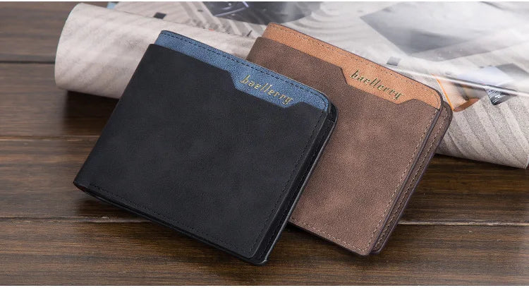 2024 Men Wallets Name Engraving Fashion Short Male Purse Simple Card Holder High Quality Male Purse For Boy Carteria