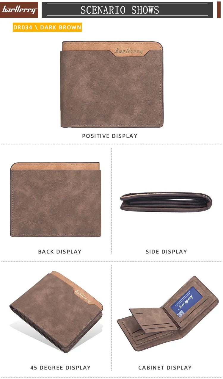 2024 Men Wallets Name Engraving Fashion Short Male Purse Simple Card Holder High Quality Male Purse For Boy Carteria