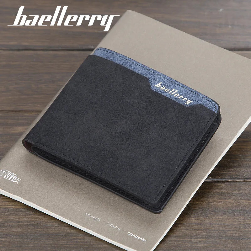 2024 Men Wallets Name Engraving Fashion Short Male Purse Simple Card Holder High Quality Male Purse For Boy Carteria