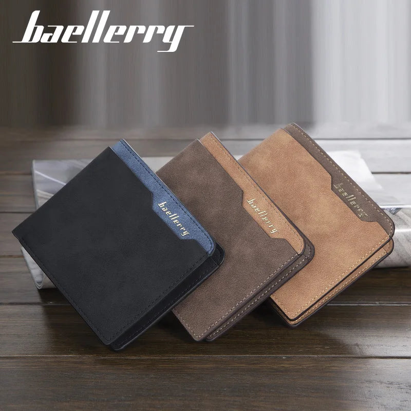 2024 Men Wallets Name Engraving Fashion Short Male Purse Simple Card Holder High Quality Male Purse For Boy Carteria