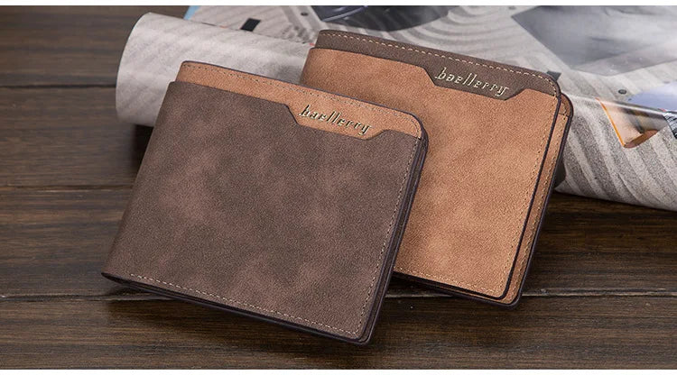 2024 Men Wallets Name Engraving Fashion Short Male Purse Simple Card Holder High Quality Male Purse For Boy Carteria
