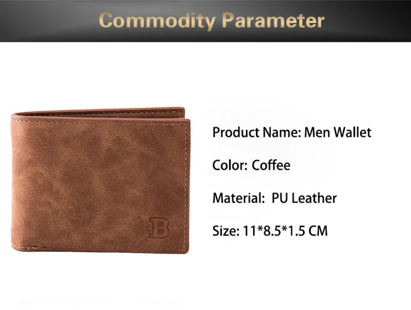 Wallet Men Leather Purse for Men Wallets with Zipper Card Holder Coin Pocket Male Money Bag Classic Monederos De Hombre