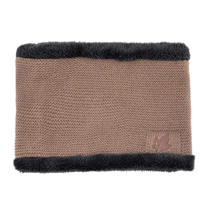 Men Winter Hat Scarf Sets Fashion Maple Leaf Knitted Skullies Beanies Man Thick Add Velvet Knit Bonnet Cap Boys Scarves Set