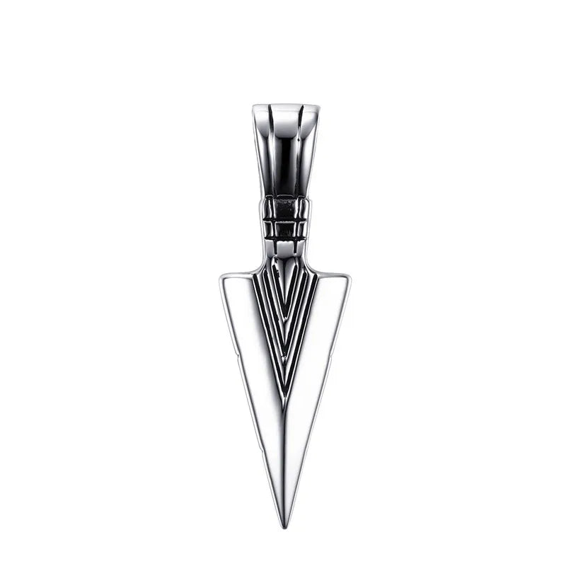 Mens Arrow Pendant Necklace for Men Stainless Steel Male Punk Retro Jewelry
