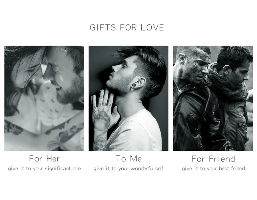 XQNI Stainless Steel Leather Bracelet For Mens Chain Charm Jewelry Magnetic Clasp Bangle for Dad Boyfriend Lover Birthday Gifts