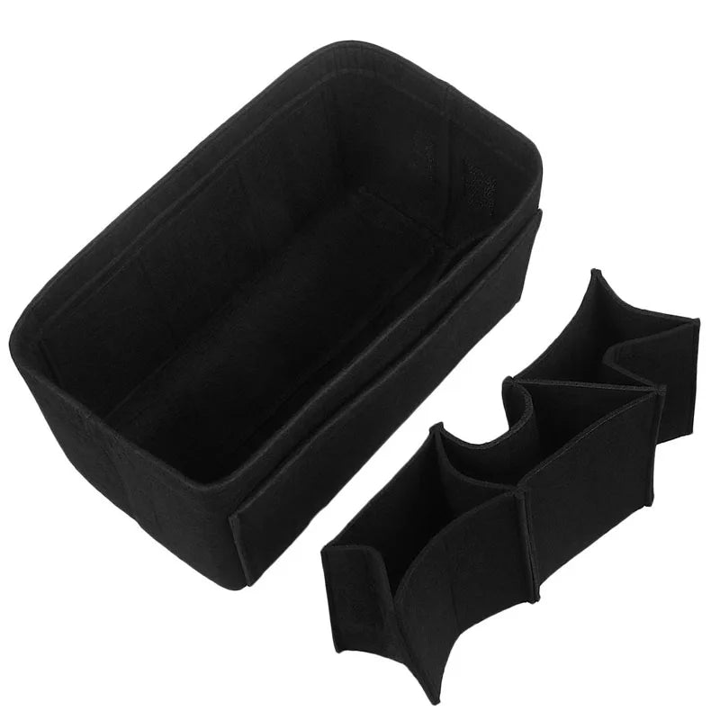 Fashion Women Bag Cosmetic Bags And Make up Organizer Felt Insert Bag For Handbag Felt Cloth Inner Bag Fits Various Brand Bags