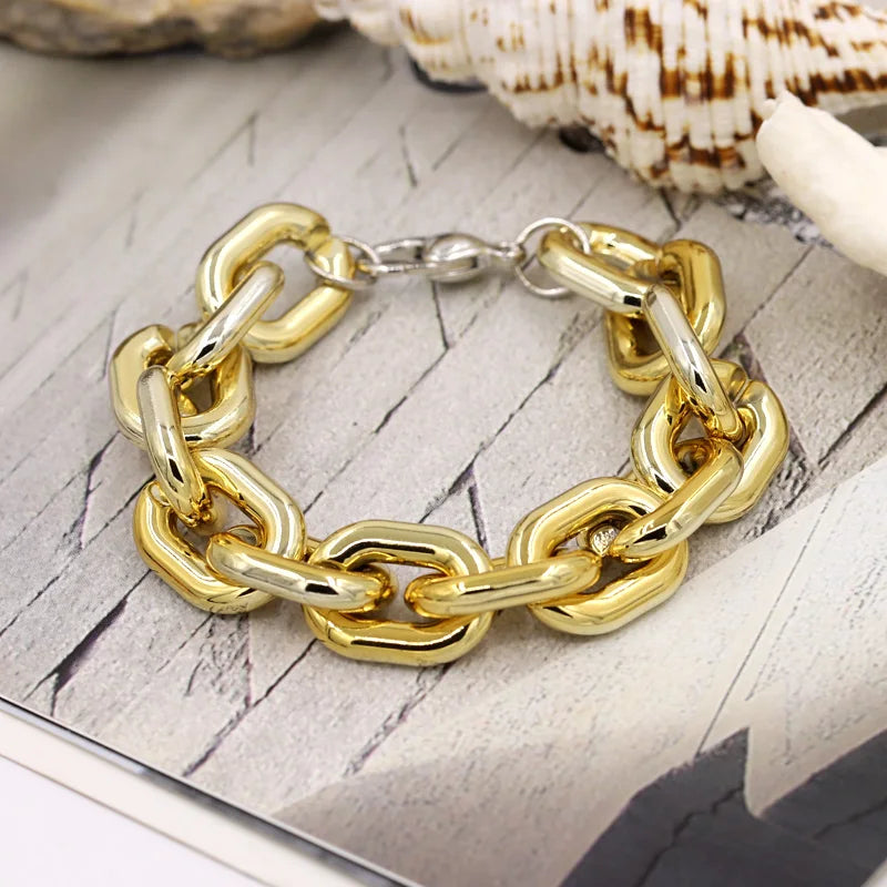 Bracelets for Women New Fashion Colorful Acrylic Chain Bracelet on Hand Jewelry Gifts for Female Girls