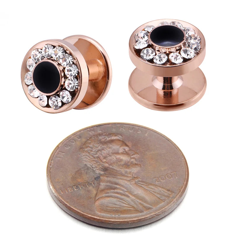 Luxury Cufflinks and Studs Set for Men,Classic Black Enamel&Crystal Tuxedo Shirt Cufflinks set for Wedding Jewelry Accessories