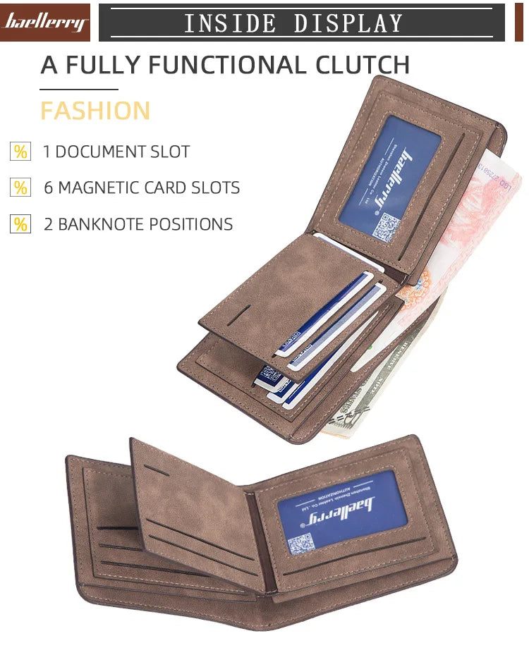 2024 Men Wallets Name Engraving Fashion Short Male Purse Simple Card Holder High Quality Male Purse For Boy Carteria