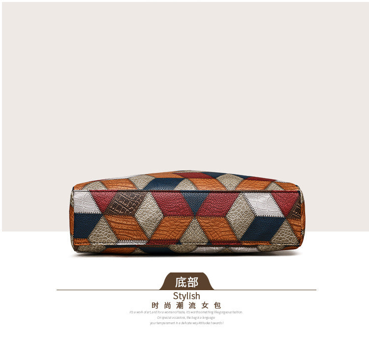 Women's Handbag Women's Shoulder Bag Fashion Purse Vintage Leather Bag Large Capacity Handbag Inclined Shoulder Bag Mom's Bag