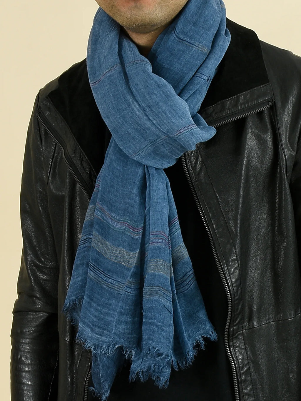 Fashion Men Scarf Cotton Linen Yarn-dyed Striped Men's Scarves Tassel Long Shawl Autumn Winter Male Accessories Bufanda Wraps