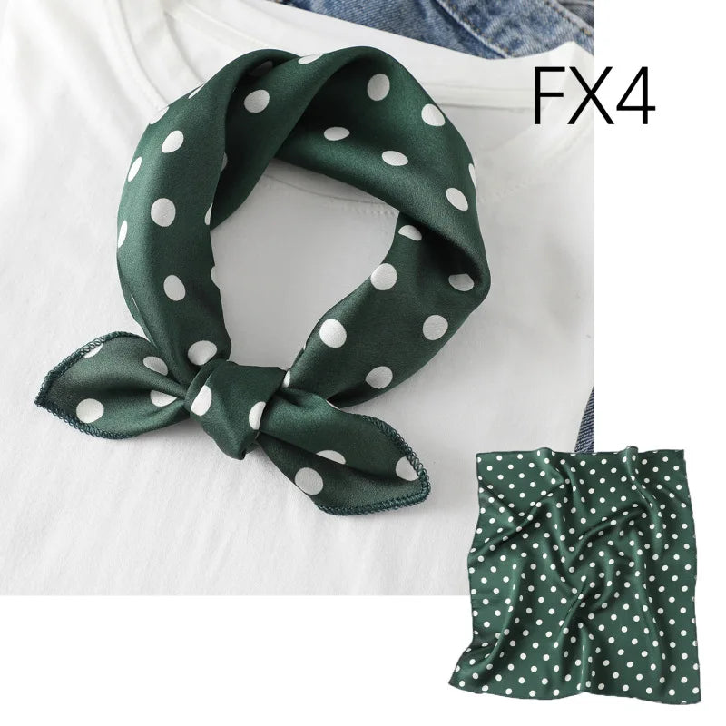 Women scarf  50*50cm Square Skinny Retro Head small size silk hair scarves NeckerChief office lady print shawls foulard