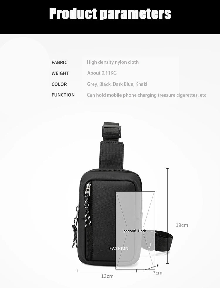 2023 Men's Bag Fashion Oxford Small Casual Men Mini Handbags Male Cross body Shoulder Messenger Bags For Men Purses and Handbags