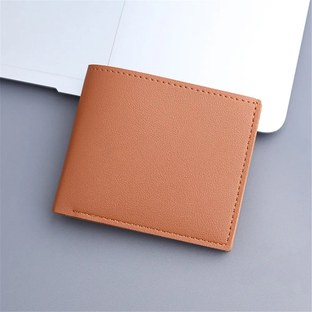 Men's Short Wallet Leather Wallet Thin Design Money Purse Vintage Credit Card Holder For Travel go shopping Everyday Use Gifts