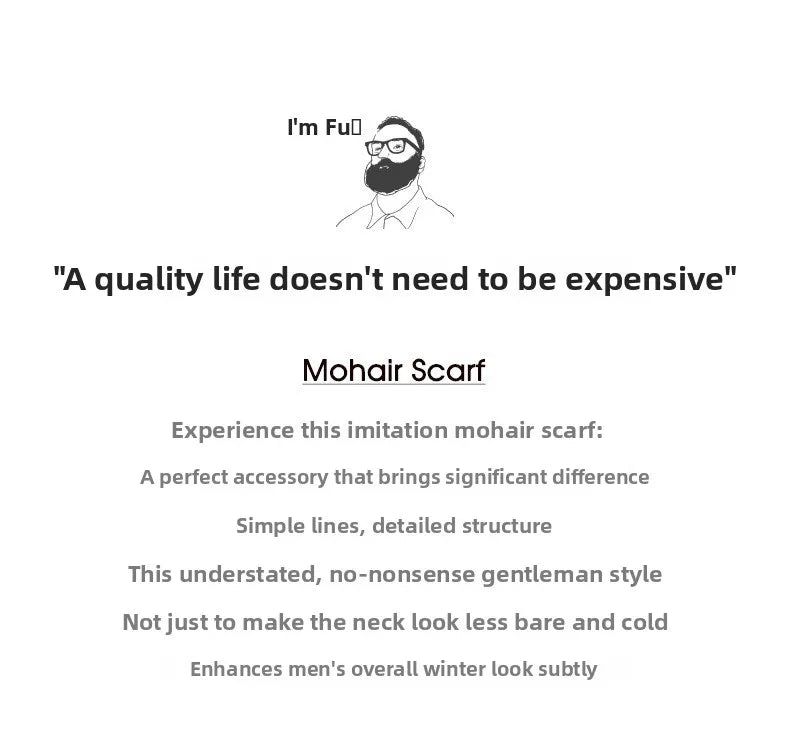 Maden Workwear Japanese Sle Retro Knitted Scarf Windproof Warm Woolen Men's Women's  Color Ne Warmer Autumn Winter