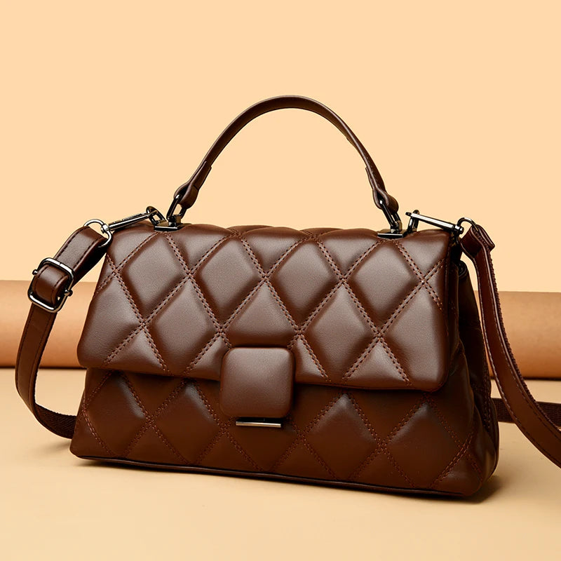 Fashionable Women Handbag Retro Trendy Women's Shoulder Bag High Quality Soft Leather Women's Square Bags Famous Designer Wallet