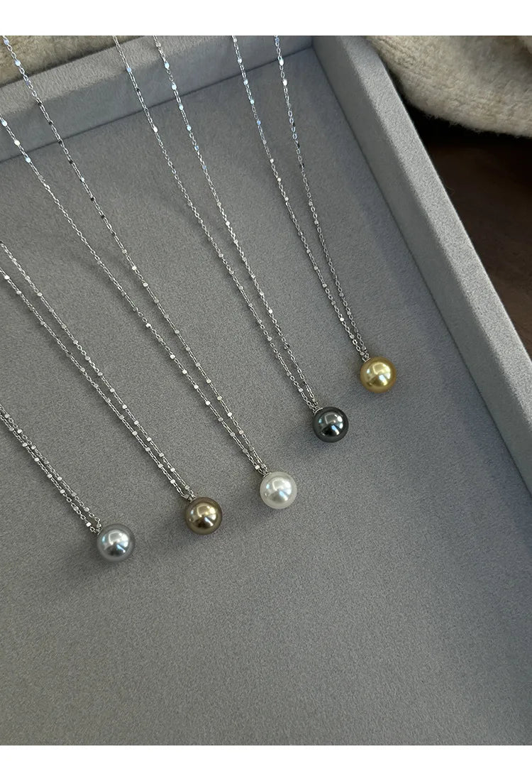 Pearl Necklace for Women 2025 New Style Simple Temperament Collarbone Chain Niche High-end Feeling