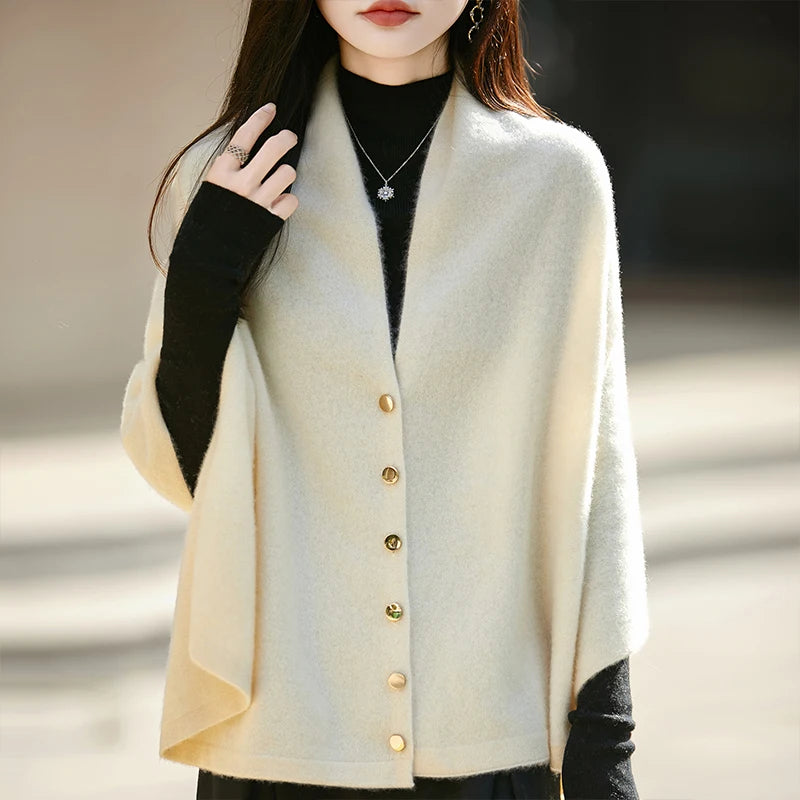 WinvyNee Winter Women's Long Solid Shawl Wraps 100% Wool Scarf Women Luxury Buttons Warm Thick Soft Scarves for ladies G1673004