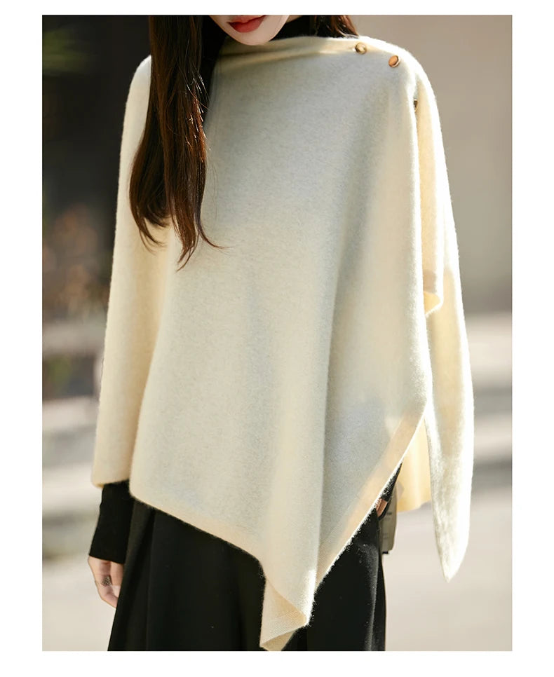 WinvyNee Winter Women's Long Solid Shawl Wraps 100% Wool Scarf Women Luxury Buttons Warm Thick Soft Scarves for ladies G1673004