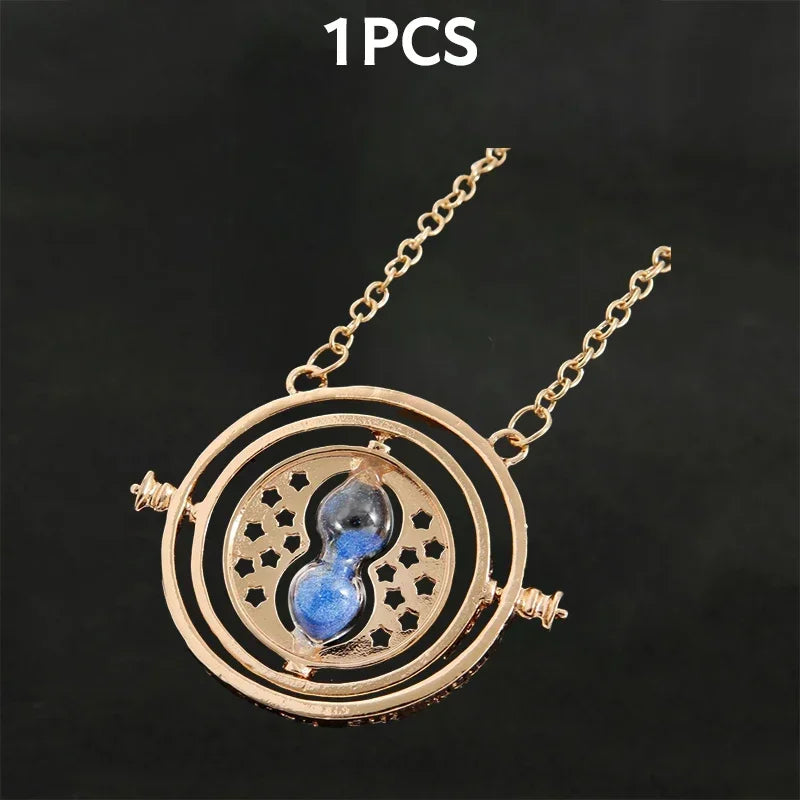 New Creative Accessories Hot Selling Time Converter Hourglass Necklace Earrings Series Sweater Chain Decoration Gift