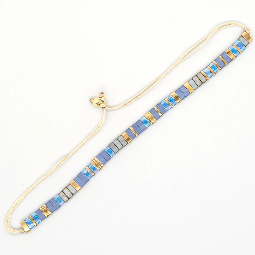 Beaded Bracelet Boho Style Handmade Woven Adjustable Thread for Women Yoga Jewelry Ladies Accessories Birthday Gifts Party New