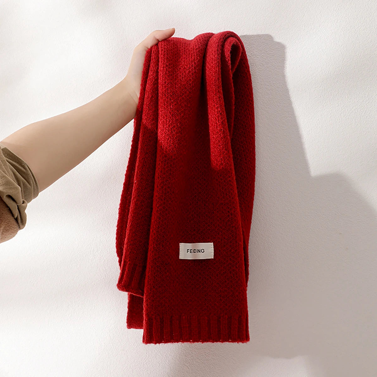 New Knitted Scarf For Women Men Girls Students Autumn Winter Solid Color Cotton Scarves Soft Knitting Shawl Female Wrap Shawls