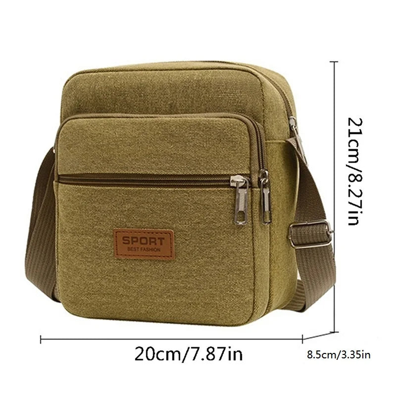 Men's Fashion Canvas Small Bag Casual Men Mini Handbags Male Crossbody Shoulder Messenger Bags For Men Business Sidebag