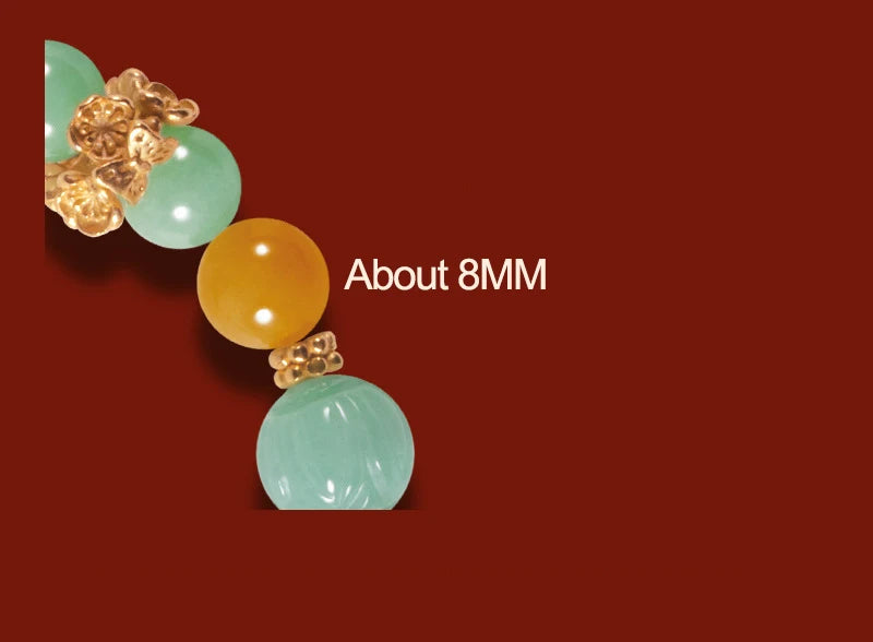 Women's Handmade Bracelet Round Beads With S925 Silver Gold-Plated Enamel - Multiple Styles Straight For Birthday Gift