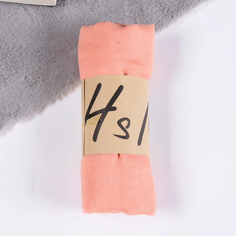Women's Windproof Scarf Shawl Wearable Blanket Luxury Autumn And Winter Solid Color Cotton Warm Headscarf Gift