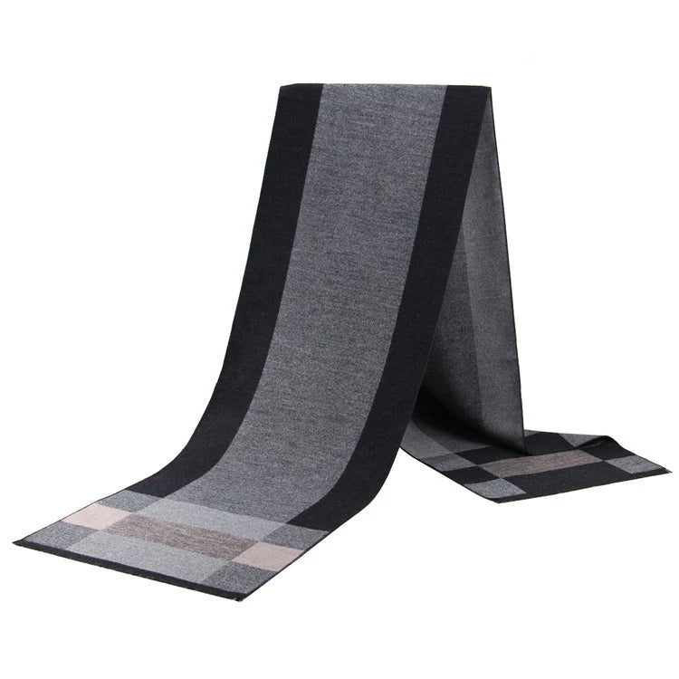 Men Scarf For Man Winter Copy Cashmere Shawl Luxury Brand Scarf Soft Keep Warm Outdoor Grey Knit Neckerchief Men Shawl Wrap Gift