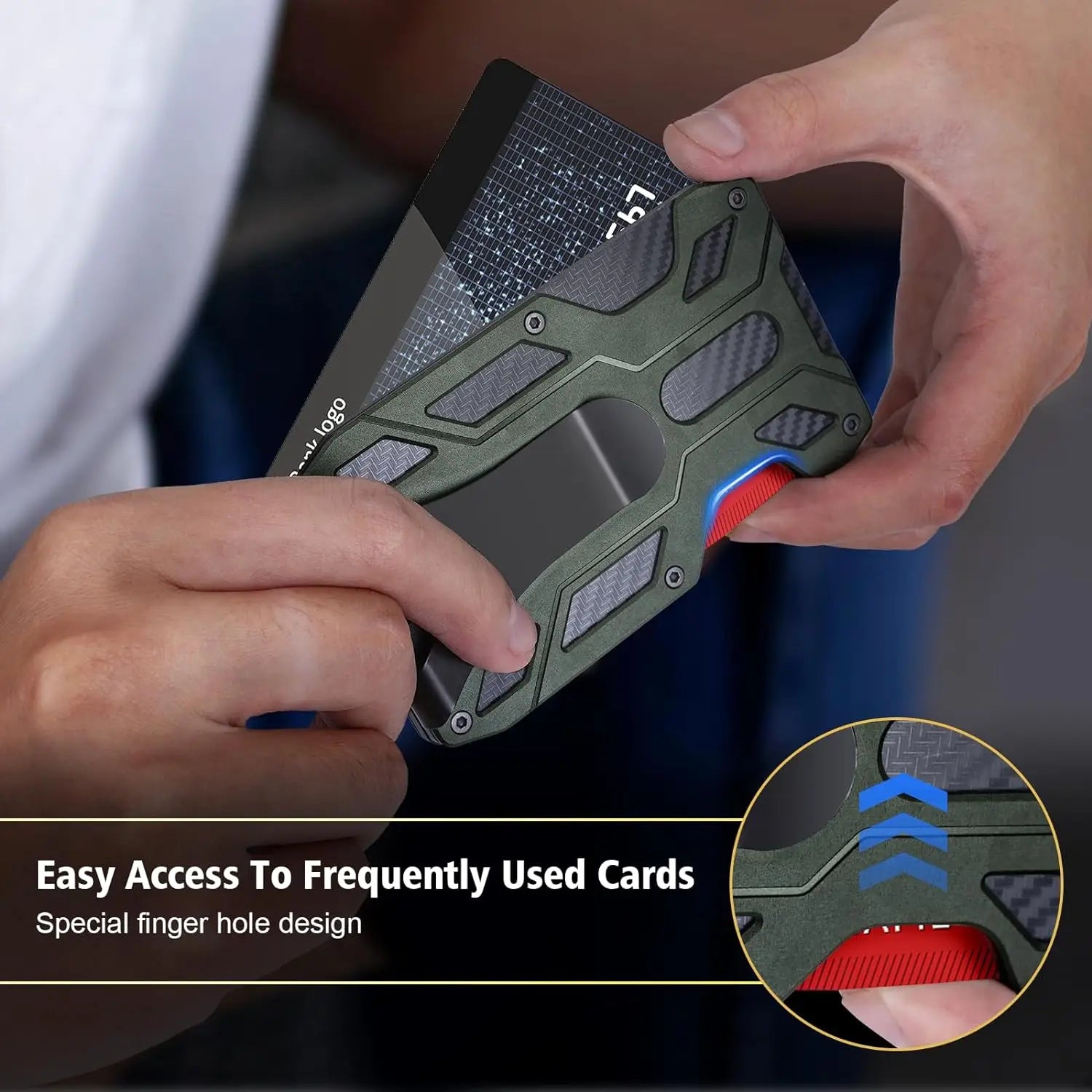 Mens Slim Wallet With Money Clip: Minimalist Anti theft Blocking Credit Card Holder Front Pocket Wallets