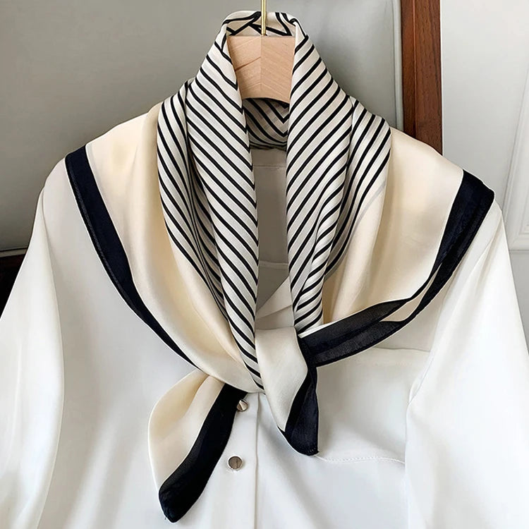 Scarf Women Silk Satin Women Bandana Silk Scarves Scarf for Women Neckerchief  luxury Scarf Foulard Laven Official Store WJ002