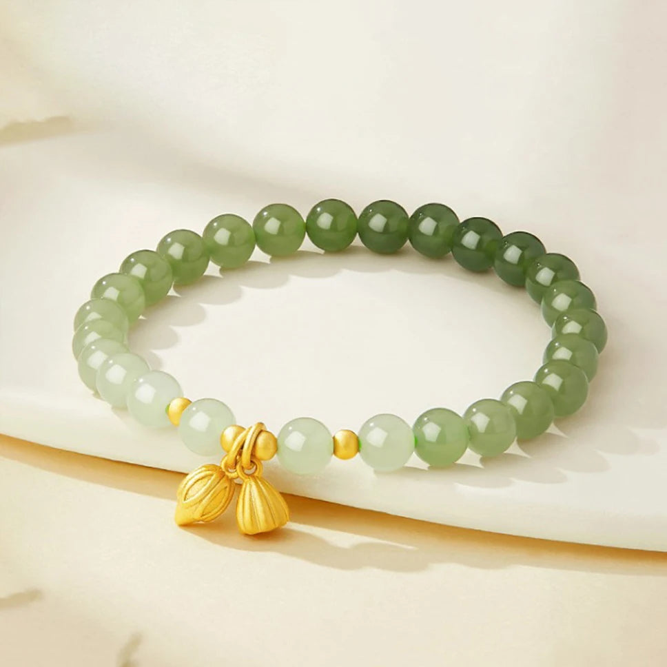 Women's Handmade Bracelet Round Beads With S925 Silver Gold-Plated Enamel - Multiple Styles Straight For Birthday Gift