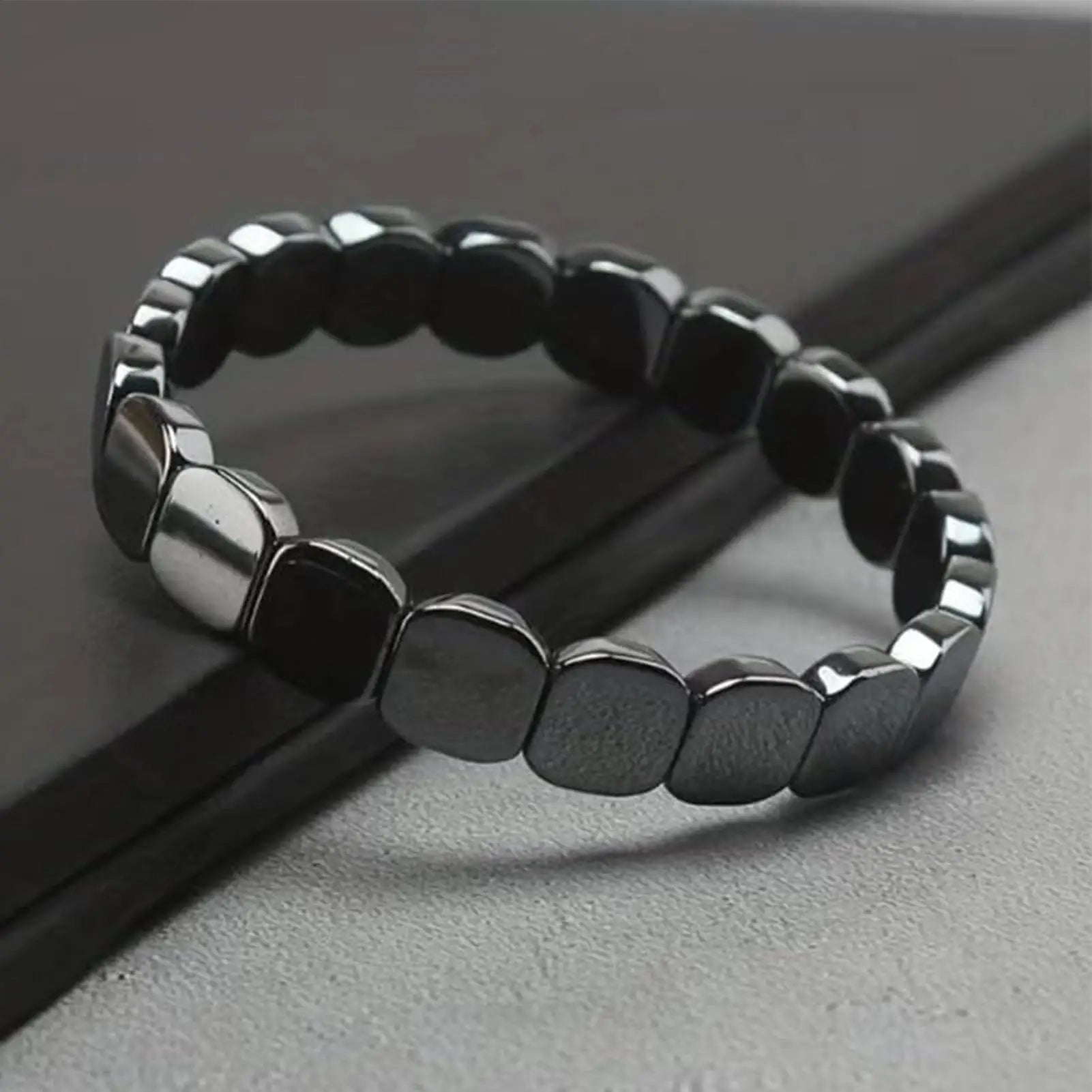 HematiteBracelet Masculine Bracelet With Natural HematiteMasculine Jewellery Wrist Decor Everyday Wear For Father Husband