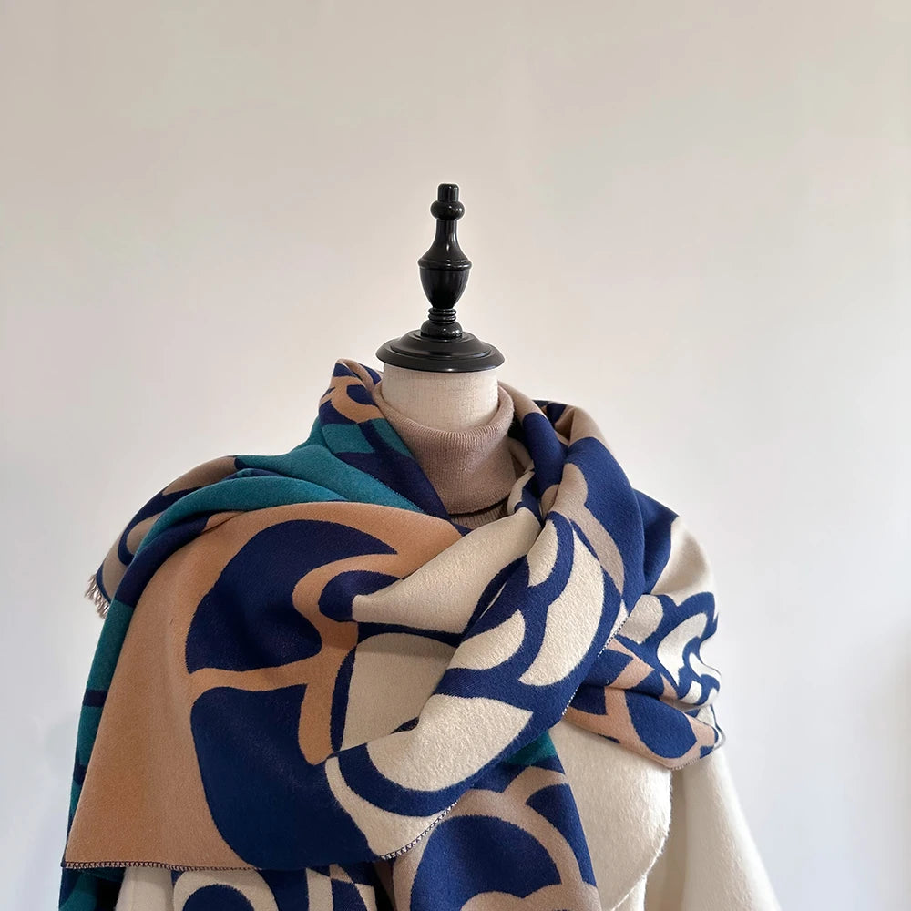 Cashmere Scarf for Women Thick Warm Winter Blanket Brand Female Luxury Quality Shawl Wrap Bufanda 2024 Poncho Echarpe Pashmina