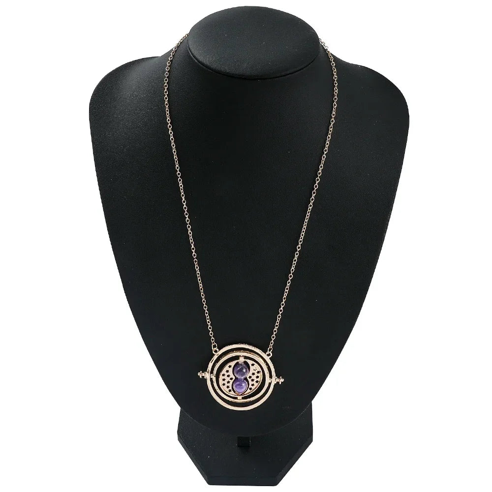 New Creative Accessories Hot Selling Time Converter Hourglass Necklace Earrings Series Sweater Chain Decoration Gift