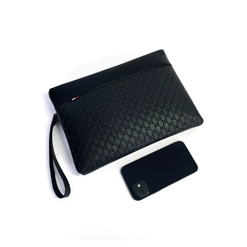 Fashion Business Men Day Clutch Phone Bag High Quality PU Leather Money Handbag Fashion Clutch Bags Casual Male Cardholder Case