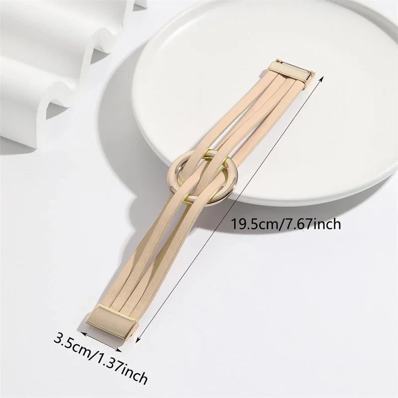 Leather Bracelets For Women 2026 Fashion Bracelets & Bangles Elegant Multilayer Wide Wrap Bracelet Female Jewelry Gift