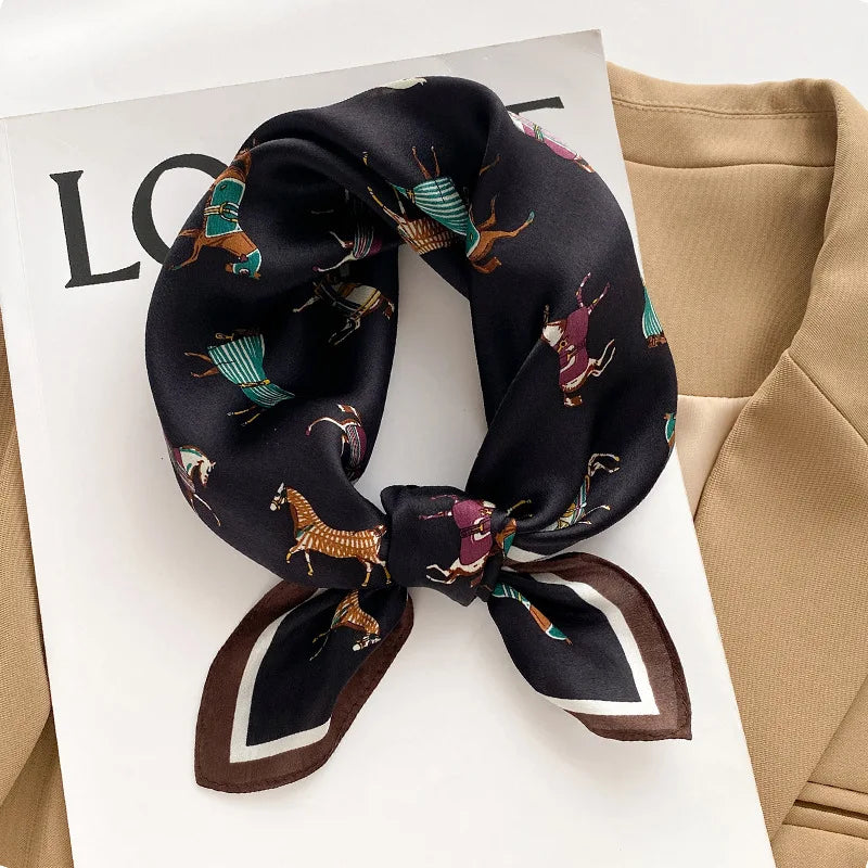 100% Real Silk Scarf Women Shawls Wraps Ladies Foulard Scarves New Neck Hair Small Office Pashmina Female Hijab Bandana шарфи