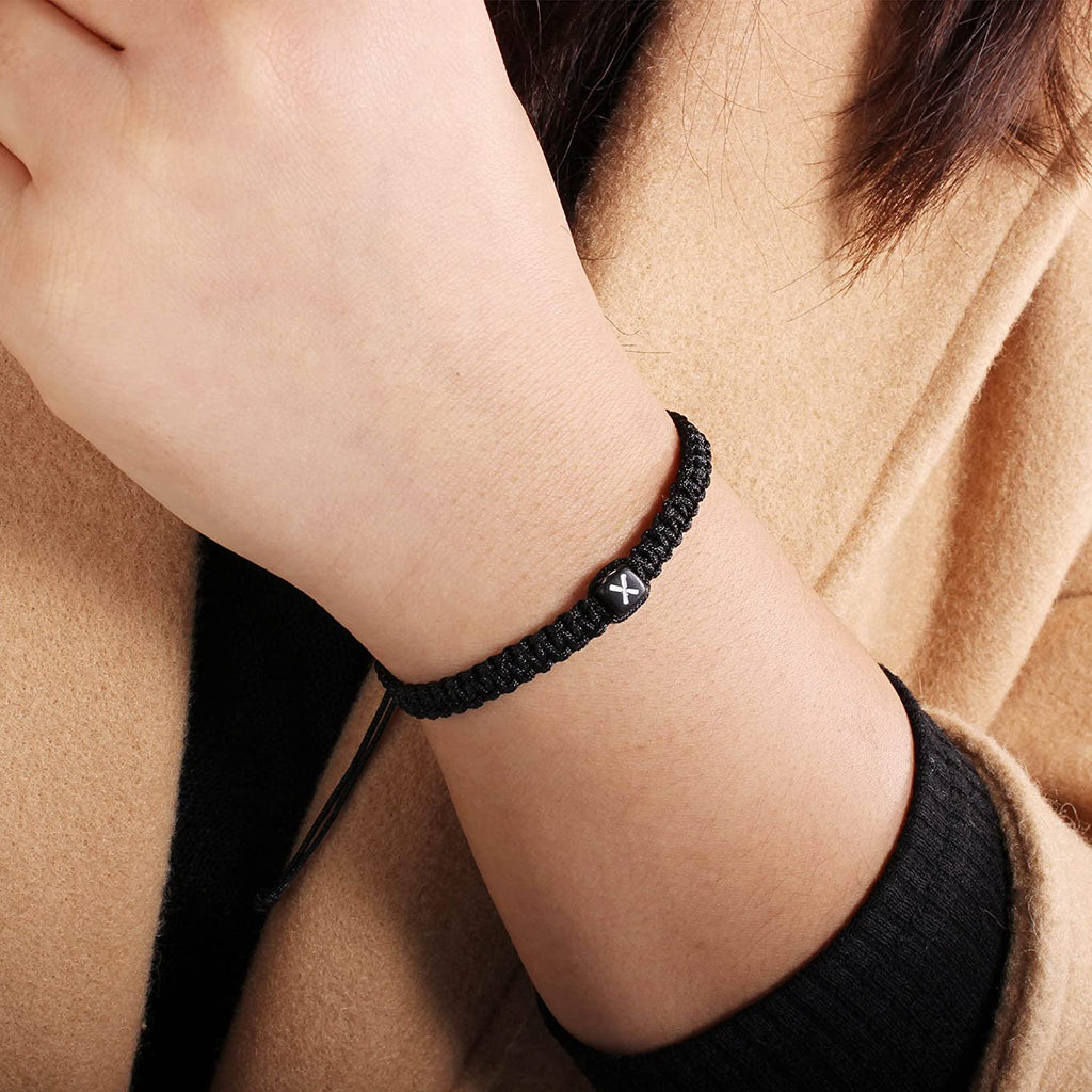 26 Letter Initial Bracelets for Women Teen Girls Woven Rope Braided Graduation Mother's Day Gifts for Her Adjustable A-Z Jewelry