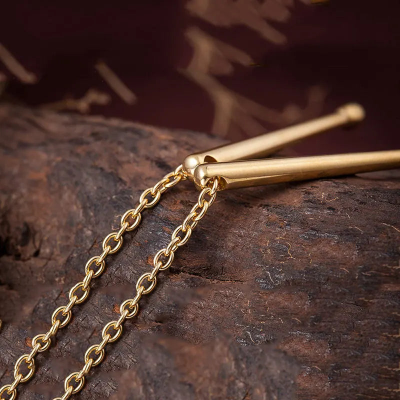 Men Necklace Rockers Jazz Band Drum Necklace Pendant Drummers Snare Drums Stick Alloy Pendant Chain Jewelry Gift