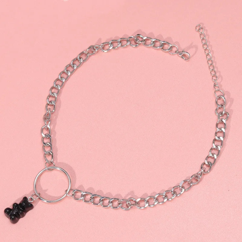 Necklace For Women Cute Girls Animal Sweet Heart Butterfly Fashion Party Rap Gummy Bears Blade