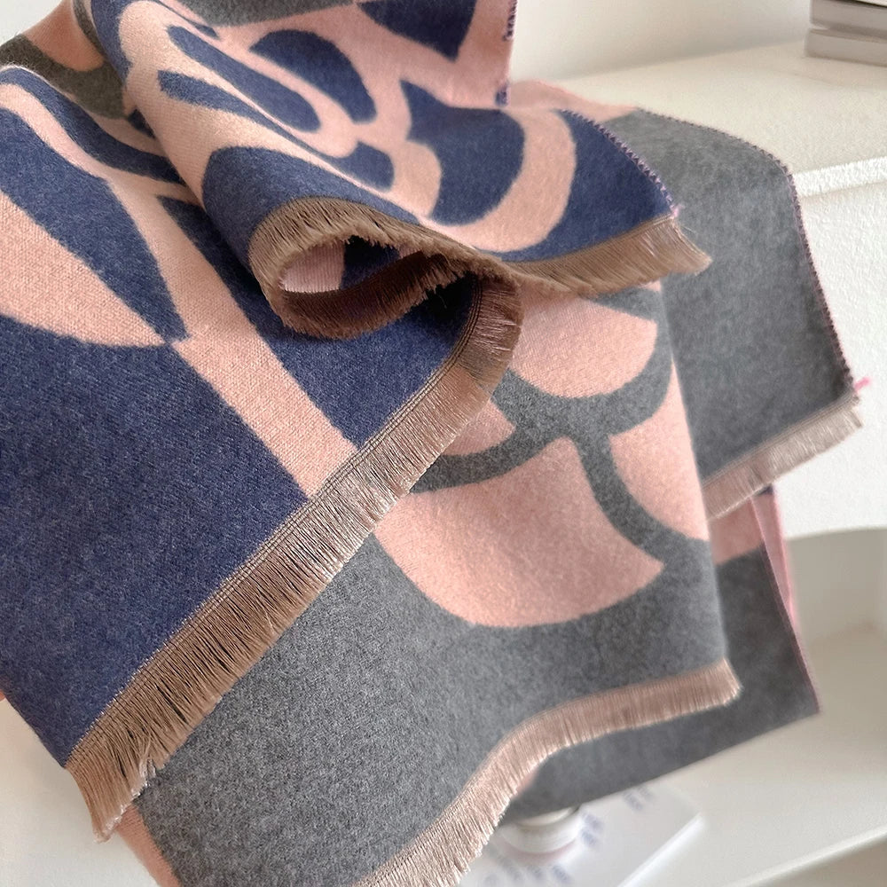 Cashmere Scarf for Women Thick Warm Winter Blanket Brand Female Luxury Quality Shawl Wrap Bufanda 2024 Poncho Echarpe Pashmina